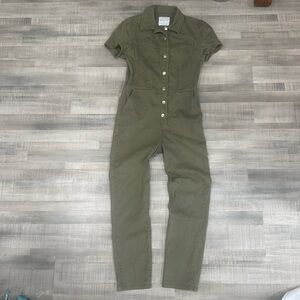 Celebrity Pink Green Jumpsuit SMALL